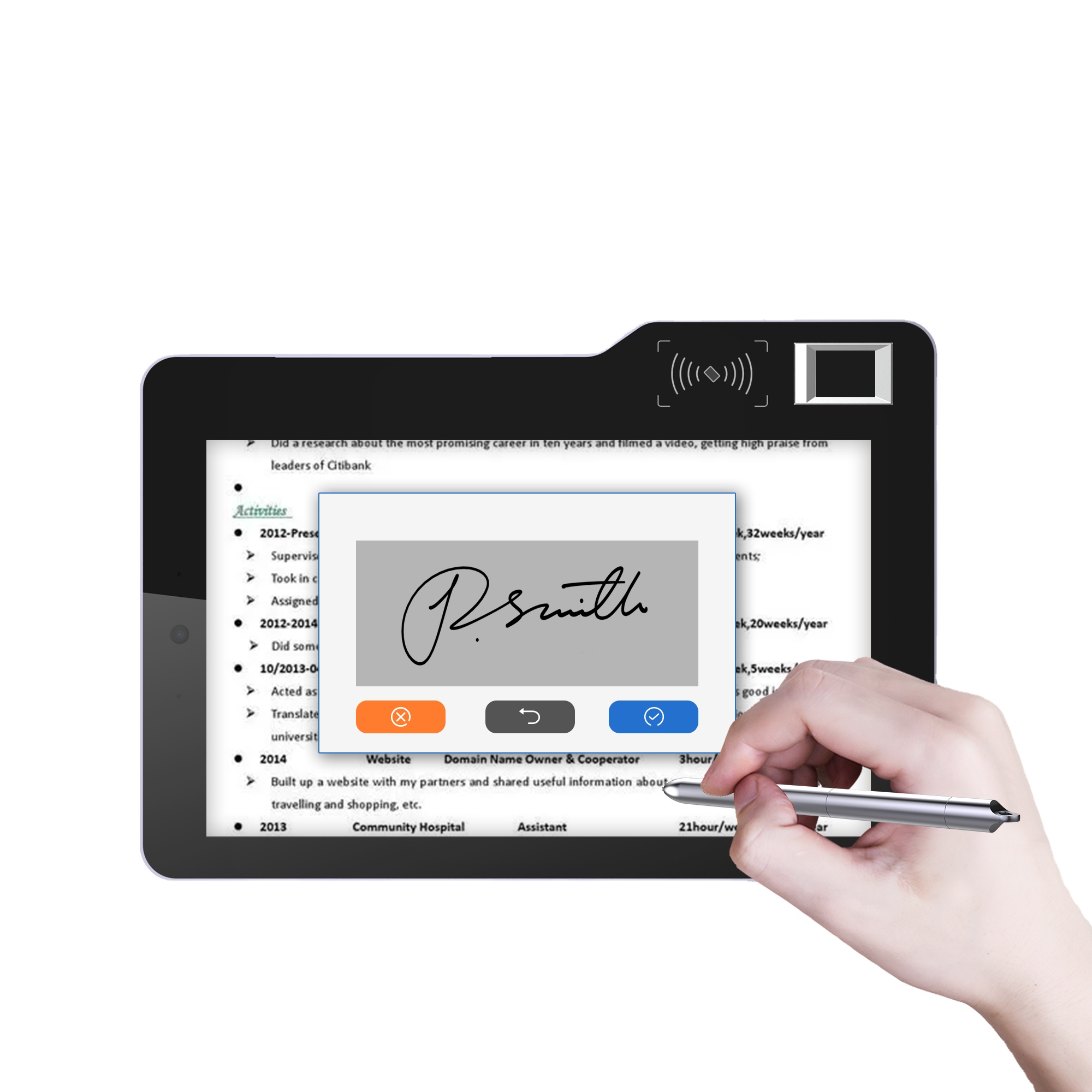 Digital Signature Pad - Tableta Android MT610 de 10.1 Pulgadas