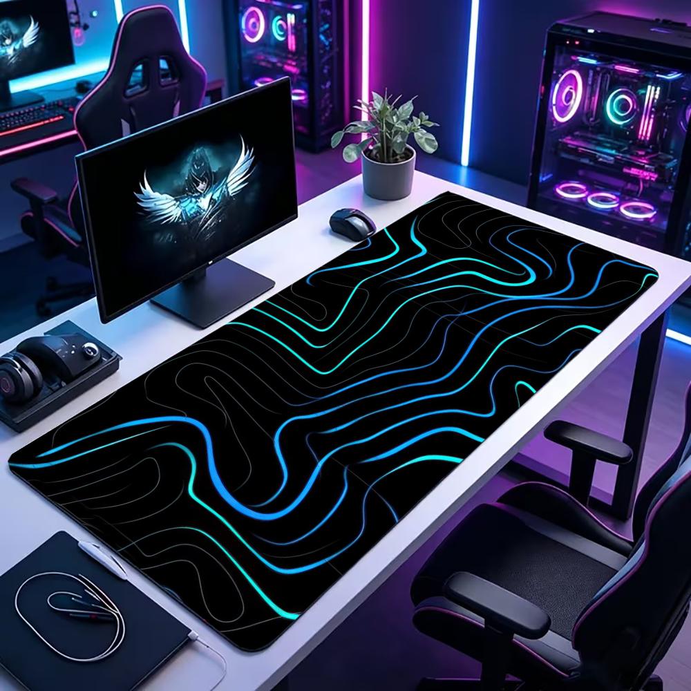 Office Tech Background - Alfombrilla de Ratón XXL para Juegos,