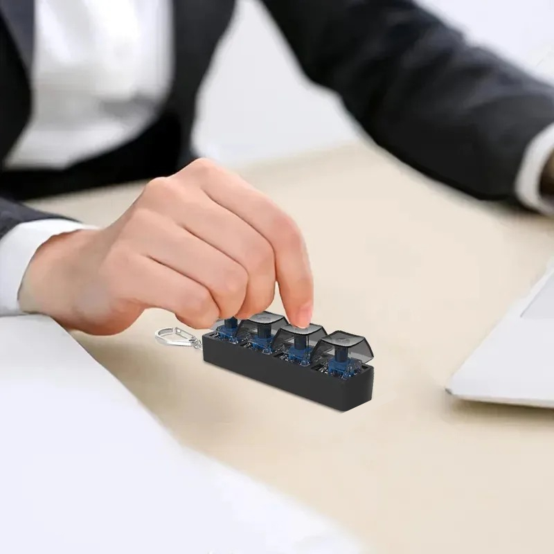 4 teclas botón de dedo juguete - Tech For Office reseña y precio