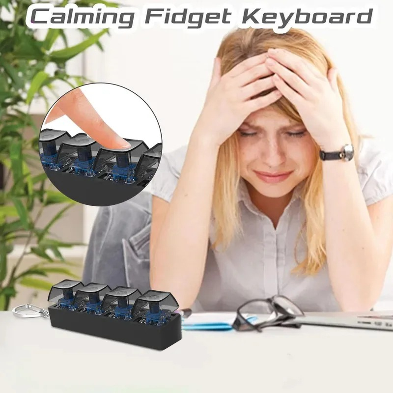 4 teclas botón de dedo juguete - Tech For Office reseña y precio