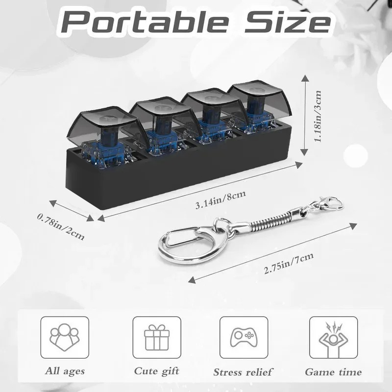 4 teclas botón de dedo juguete - Tech For Office reseña y precio