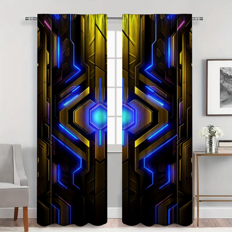 Cortinas de tecnología geométr - Office Print Tech reseña y precio