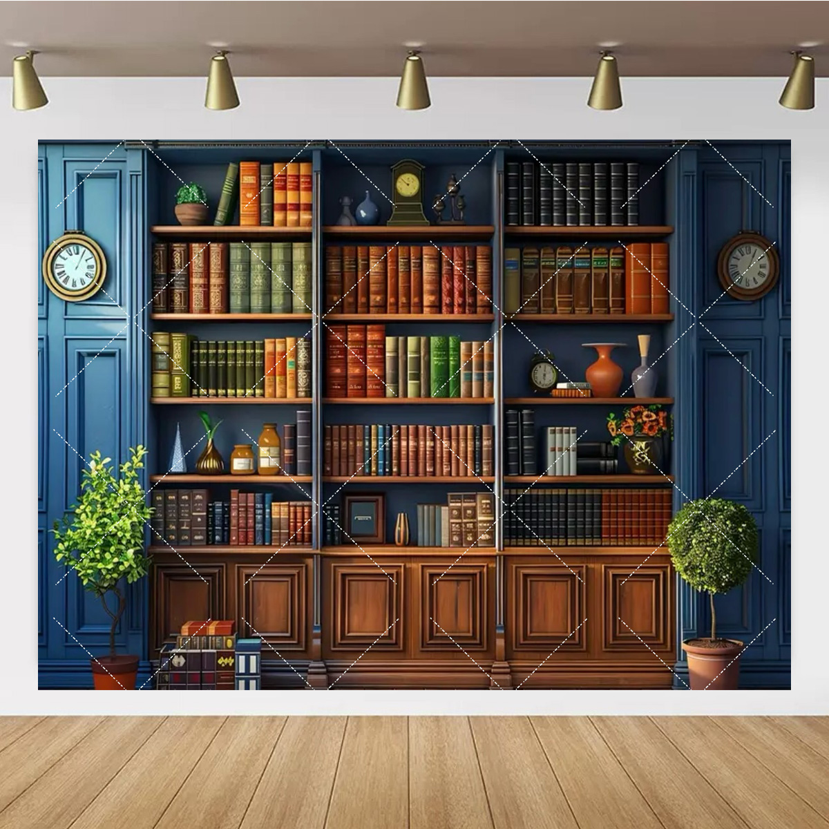 Estantería de madera vintage,  - Office Tech Background reseña y precio